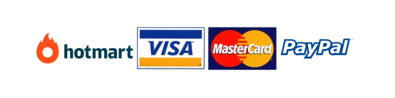 Pagos seguros con Visa, Mastercard, PayPal y Hotmart